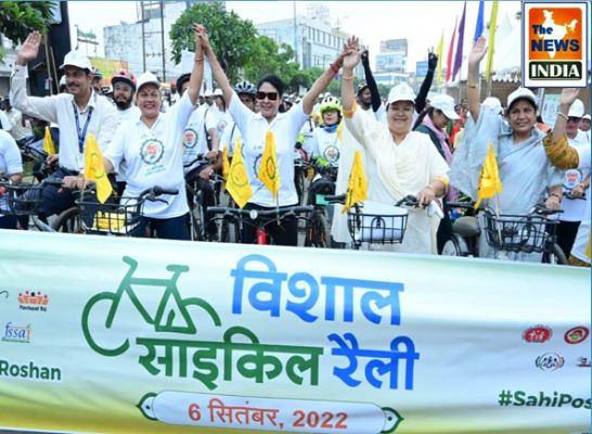 Cycle rally to raise nutrition awareness held in Raipur