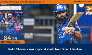 Rohit Sharma earns a special salute from Sonal Chauhan 