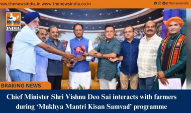 Chief Minister Shri Vishnu Deo Sai interacts with farmers during ‘Mukhya Mantri Kisan Samvad’ programme