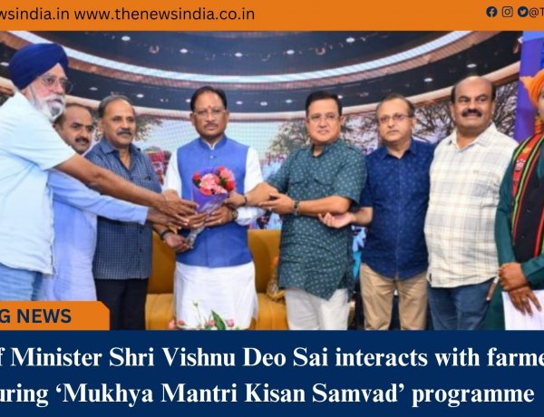 Chief Minister Shri Vishnu Deo Sai interacts with farmers during ‘Mukhya Mantri Kisan Samvad’ programme