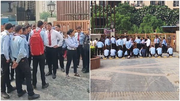 UP: Security Guards Lock Main Gate Of Greater Noida Society Over Non-Payment Of Salaries; Visuals Surface