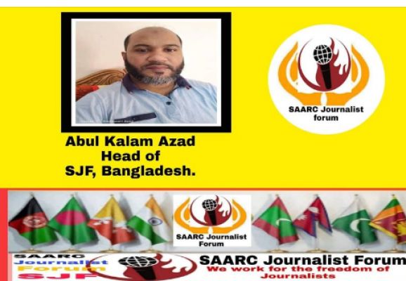 Abul Kalam Azad has given charge of SJF Bangladesh Chapter 